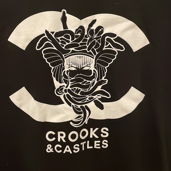 NWOT.Crooks & Castles Men's CC Graphic Tee T-Shirt - Black. SIZE L. - Picture 2 of 4